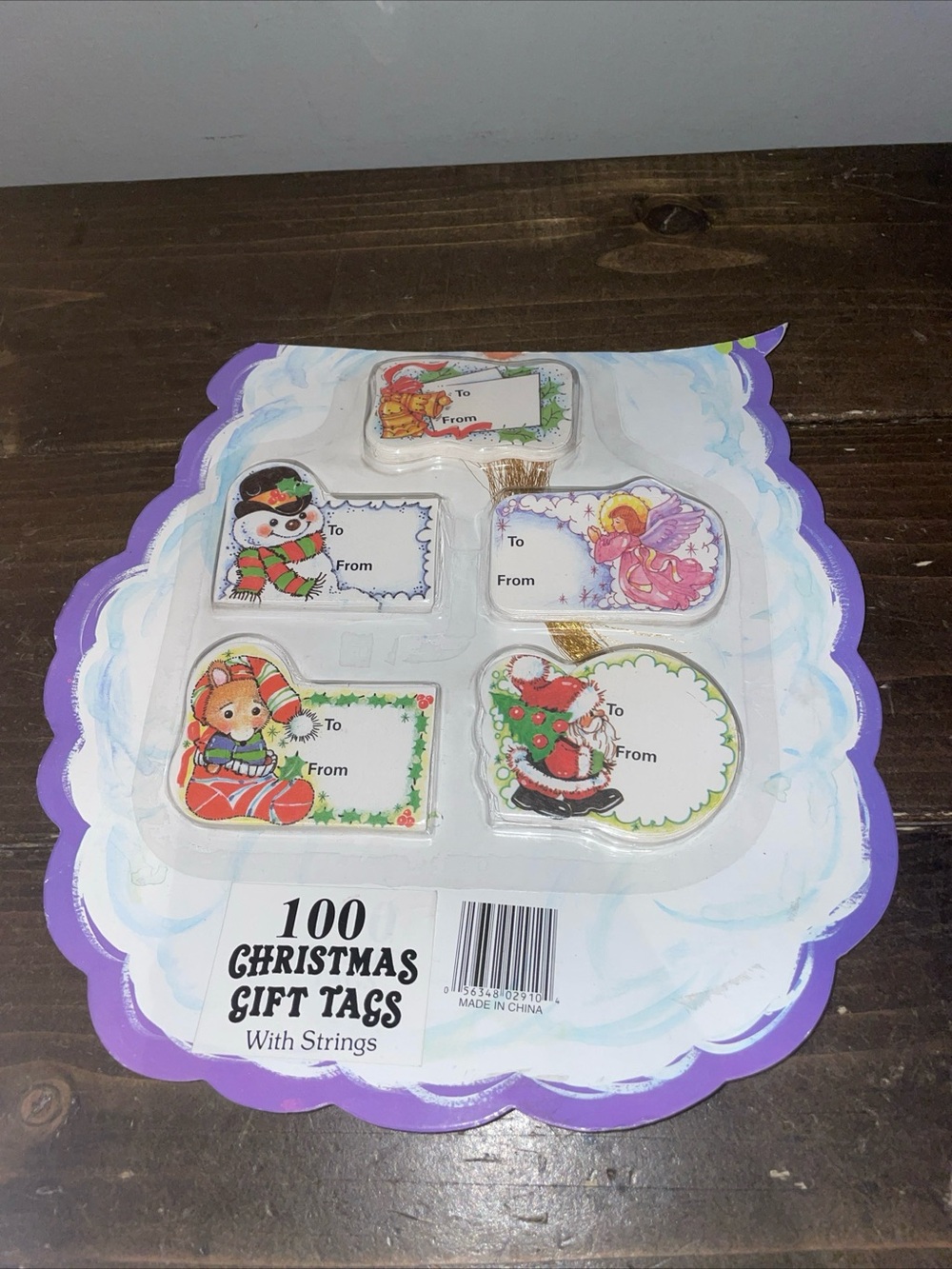 Vintage New Old Stock 100 Christmas Gift Tags Paper With String
